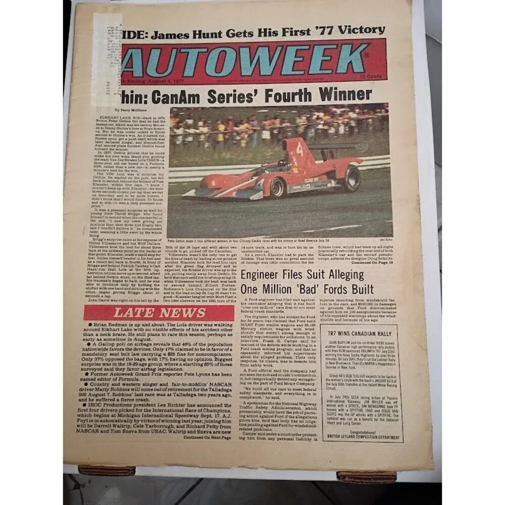 AutoWeek Magazine - August 5, 1977